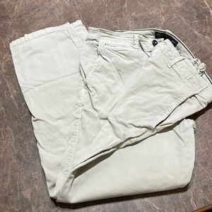American Eagle slim straight active flex grey khakis 34x32